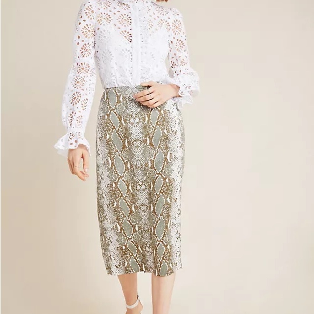 Diane Von Furstenber Snake Print Skirt